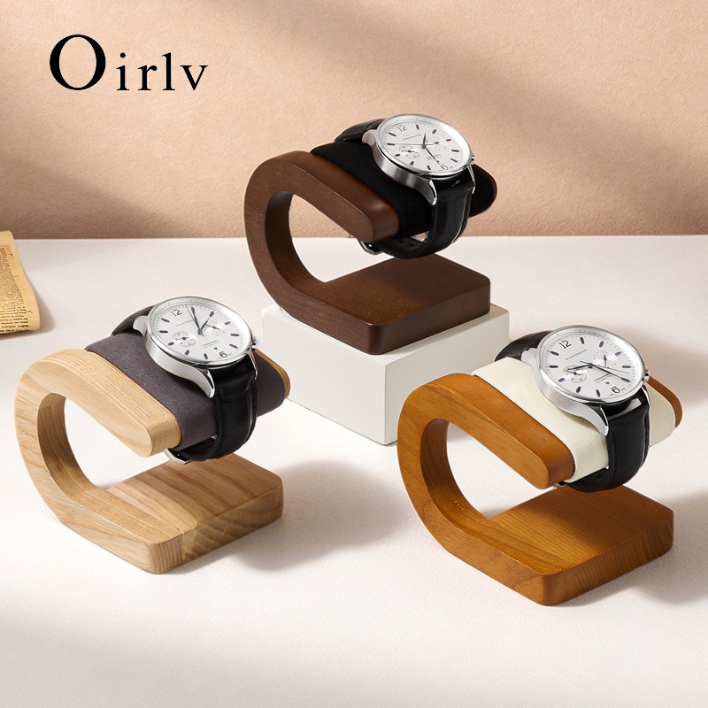 Jewelry And Watches Inc - 오일브 호두 나무 소재 시계 거치대,