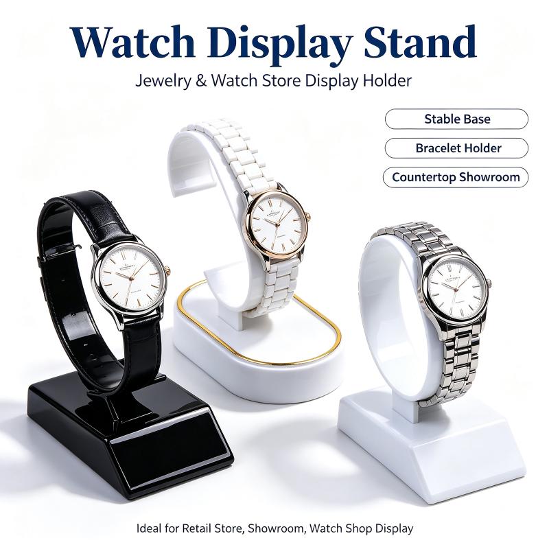 2개/4개 세트 시계 팔찌 진열대, 검은색/흰색 시계  - Jewelry And Watches Inc 리뷰 및 가격