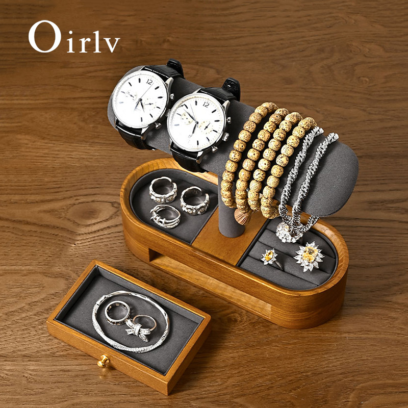 Oirlv 단단한 나무 시계 주최자 선반 T-바 시계  - Watch Display Box 리뷰 및 가격