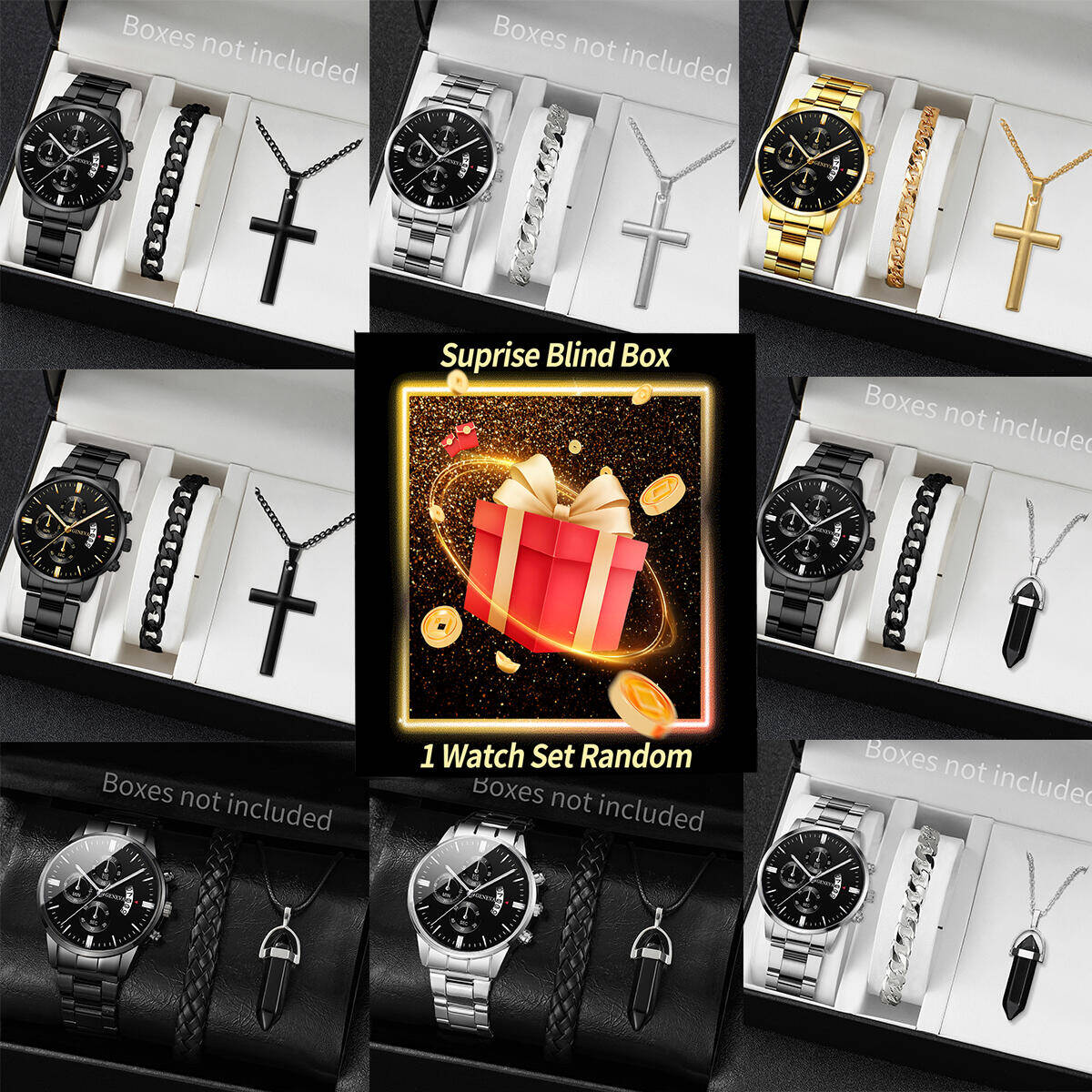 서프라이즈 미스터리 시계 블라인드 박스-3개/세트 패션 - Jewelry For Watches 리뷰 및 가격